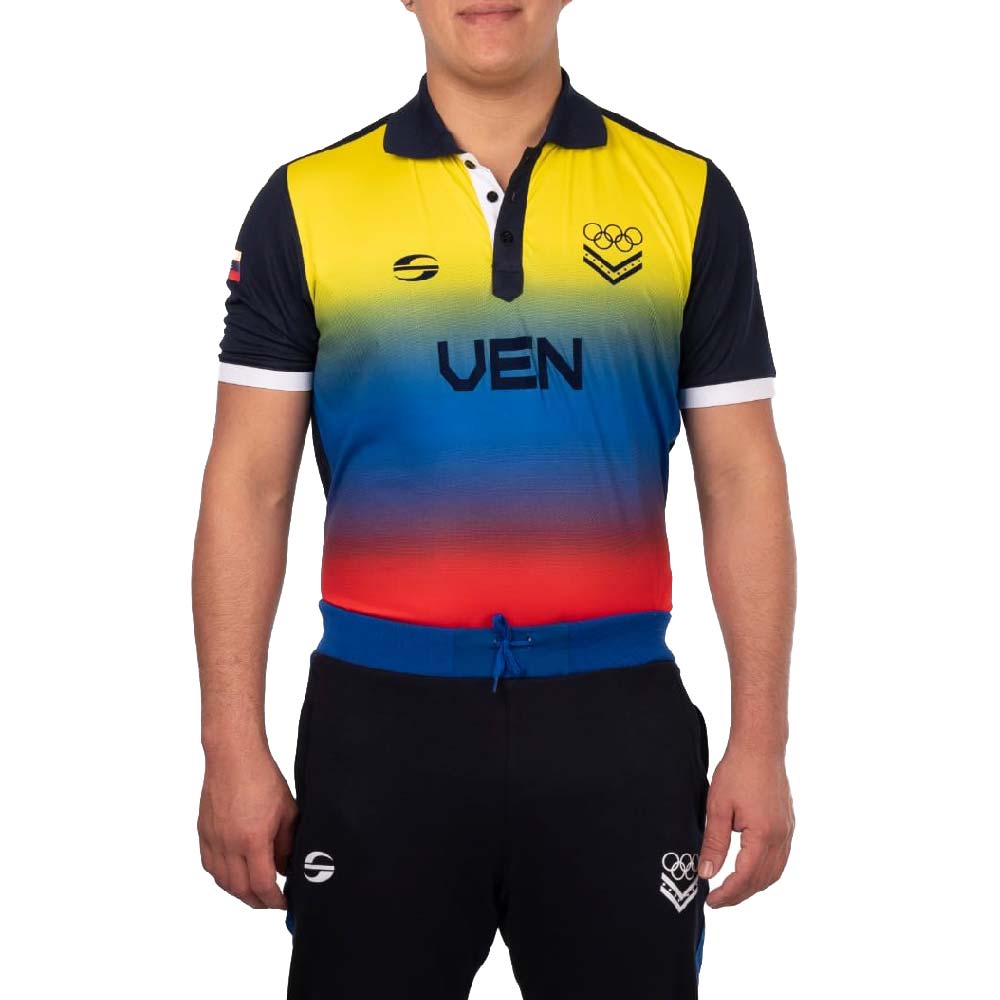 Skyros Venezuela Juegos olímpicos Tokio 2020 Polo/chemise para hombres tricolor