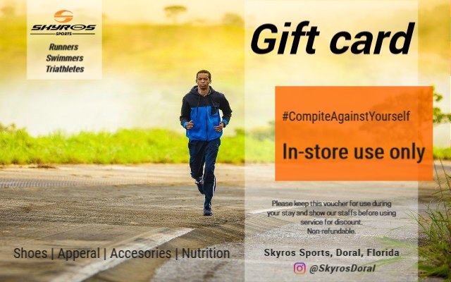 Skyros™ Sports Gift Card for runner