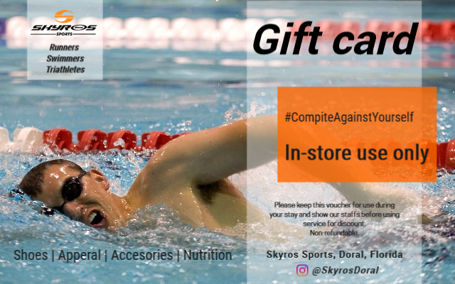 Skyros™ Sports Gift Cards for swimmers