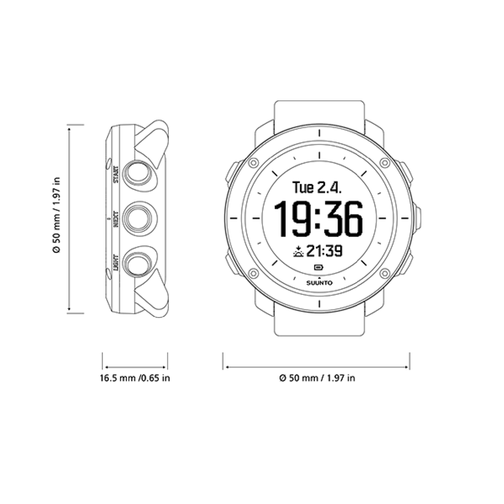 Suunto traverse deals dimensions
